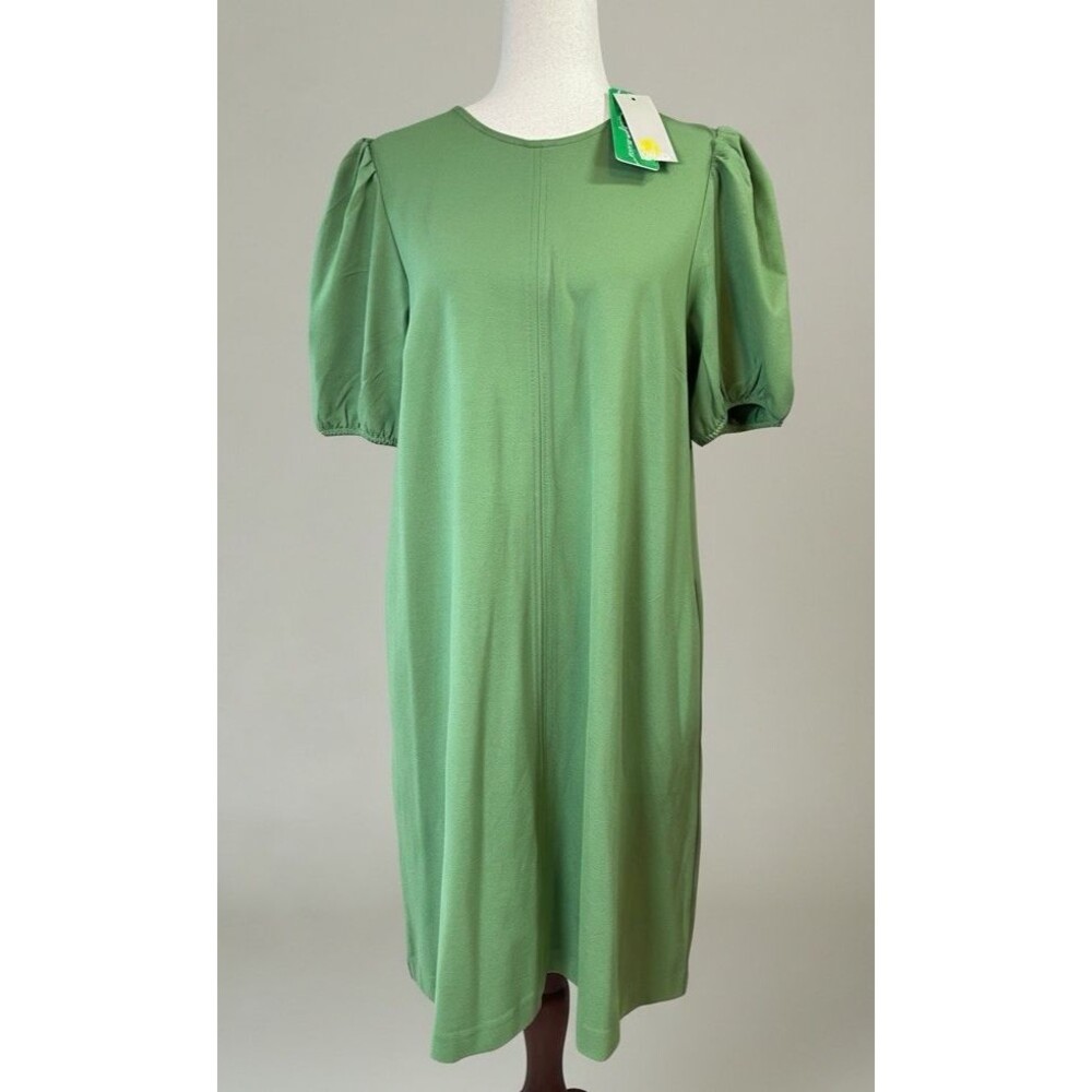 BODEN NWT womens 'Glorious British Style' green balloon sleeve midi dress US 10